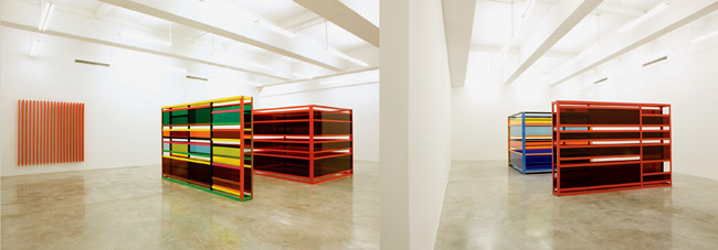 Liam Gillick, exhibition view, "The State Itself Becomes A Super Whatnot". Via Casey Kaplan Gallery.
