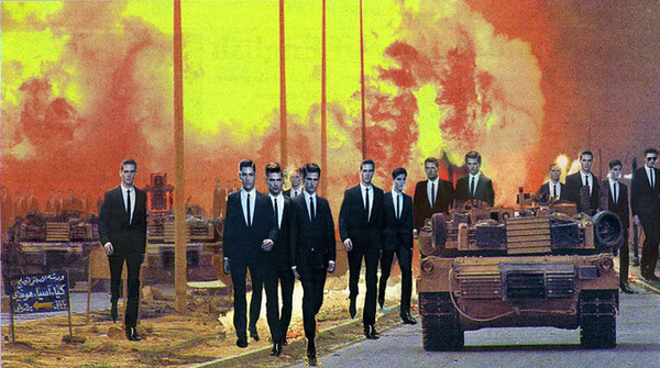 Martha Rosler, "Invasion", 2008, photomontage.