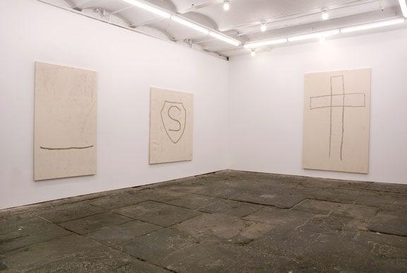 Installation view, "Schmagoo Paintings" at CANADA galley. 