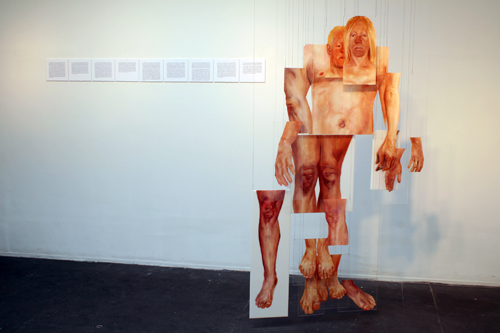 Meleko Mokgosi, The Ruse of Transparency II, 2009, oil on PMMA, dimensions variable.